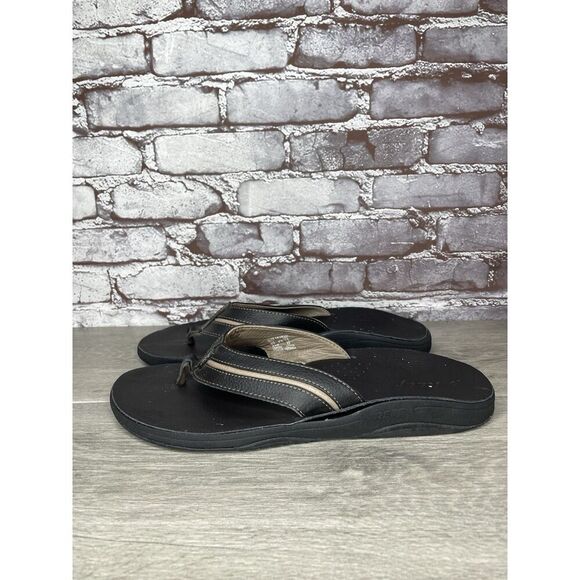 Reef Element TQT Sandals Brown Thong Flip Flop Bottle Opener Mens Sz 13M US/46EU - Picture 1 of 16